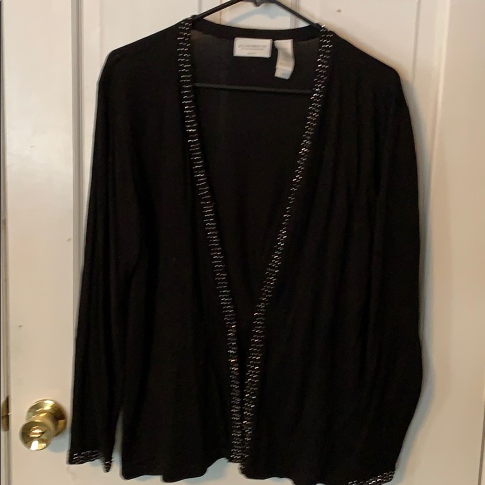 Elisabeth black cardigan, small embellishments